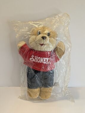 Shoney’s Bear 1989 Restaurant Plush New In Original Bag